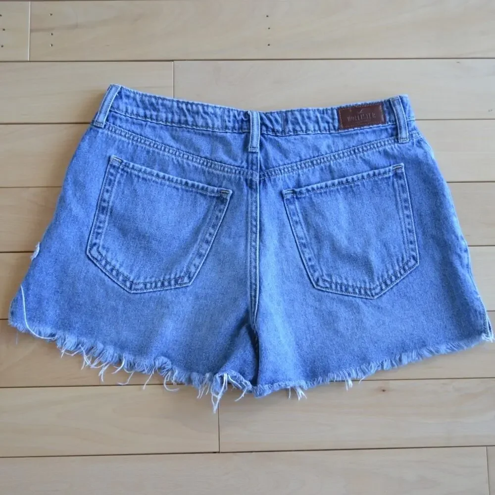 Hollister Denim Blue Jean Cut Off Shorts Size 30